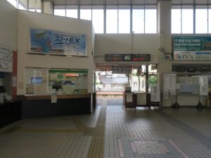 JR山口線 山口駅 改札口 Suica・PASMOなどのＩCカードは使えません