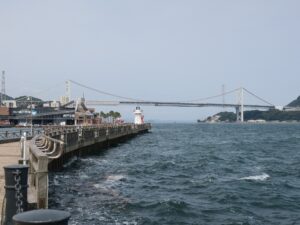 関門大橋 下関市立しものせき水族館 海響館から撮影