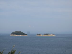 小豆島 こぼれ美島 展望台から撮影 展望台から見える小さな島々をアップにしてみました