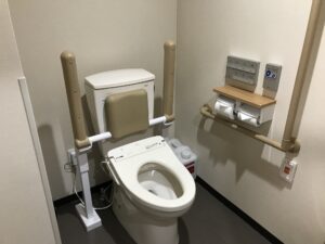 ドーミーイン・global cabin浅草 クイーンルーム トイレ バリアフリー対応なので手すりがついています