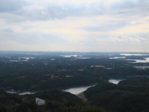 志摩 横山展望台 天空カフェテラスから志摩町方向の景色