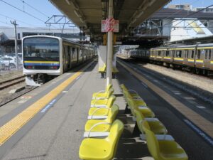 JR総武本線 佐倉駅 3番線・4番線 主に千葉・東京方面に行く列車が発着します