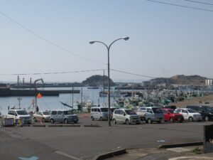 外川漁協周辺 たくさんの漁船が停まっています