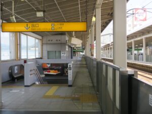 JR北陸新幹線 上田駅 2番線 主に長野・富山・金沢方面に行く列車が発着します