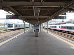 JR磐越東線 いわき駅 5番線・6番線 主に磐越東線で郡山方面に行く列車が発着します