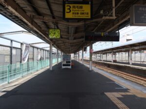 JR両毛線 前橋駅 3番線 主に新前橋・高崎方面に行く列車が発着します