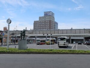 JR両毛線 前橋駅 北口 バスターミナルとタクシー乗り場