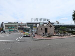 上毛電鉄線 中央前橋駅 駅舎と駅前ロータリー