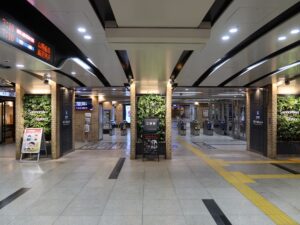 阪神本線 三ノ宮駅 改札口 PiTaPa・Suica・PASMOなどの交通系ICカードに対応した自動改札機が並びます