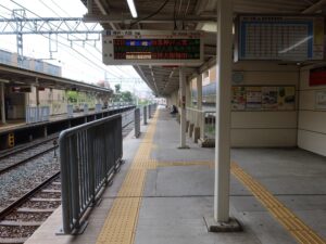 山陽電鉄本線 舞子公園駅 2番線 主に須磨・高速神戸・三宮・甲子園・尼崎・梅田方面に行く列車が発着します