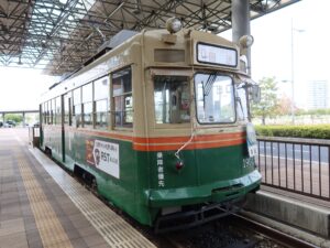 広島電鉄 1900型 旧京都市電 広島港（宇品）駅にて撮影