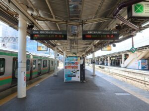 JR東北本線 宇都宮駅 9番線・10番線 主に小山・大宮・上野・東京方面に行く列車が発着します