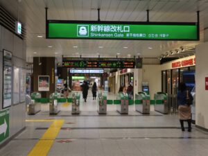 JR東北新幹線 宇都宮駅 新幹線改札口 Suica・PASMOなどの交通系ICカード対応の自動改札機が並びます
