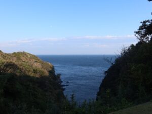 伊豆 石廊崎 石廊崎灯台 ビジターセンター付近から見た海