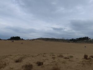 鳥取砂丘 砂丘から砂丘入口方向を撮影