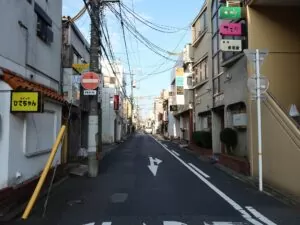 鳥取の歓楽街 末広温泉町 朝に撮影