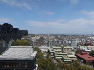 熊本城 天守閣から北側を撮影