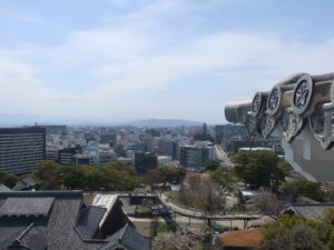 熊本城 天守閣から南側を撮影