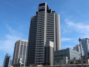 アパホテル大阪肥後橋駅前 建物 北側から撮影