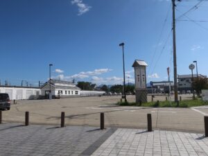 JR奥羽本線 大石田駅 駅前ロータリー バス乗り場とタクシー乗り場