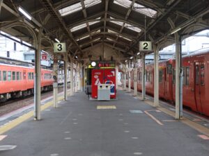 JR山陰本線 米子駅 2番線・3番線 主に松江・出雲市・益田・新山口方面に行く列車が発着します
