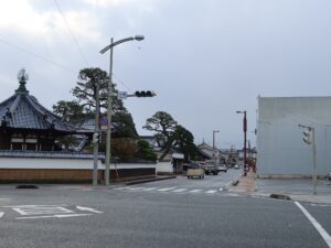 松江 寺町交差点 周辺はお寺が立ち並びます