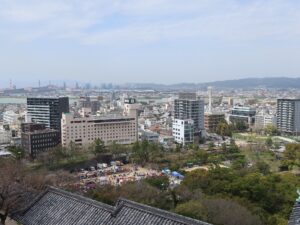 和歌山城 天守閣からの眺め 北西方向