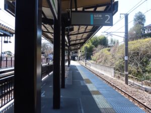 JR仙石線 松島海岸駅 2番線 列車の行き違いや、始発列車はここから発着します