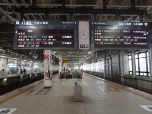 JR東北新幹線 仙台駅 13番線・14番線 主に福島・大宮・上野・東京方面に行く列車が発着します