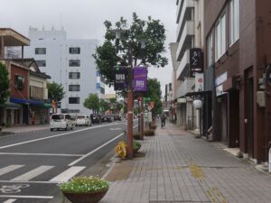 佐賀市のメインストリート 中央大通り 唐人町バス停