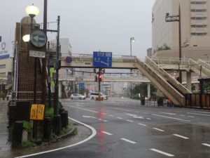 長崎電気軌道 長崎駅前停留所付近の交差点 国道202号線 大波止通り