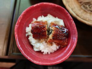 ミニうな丼とざる蕎麦 ミニうな丼 つくば温泉 喜楽里別邸にて