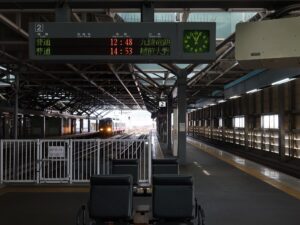 JR九頭竜線 福井駅 2番線 主に九頭竜湖・越前大野方面に行く列車が発着します