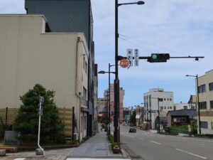 石川 金沢 野町西交差点 にし茶屋街はここを左折します