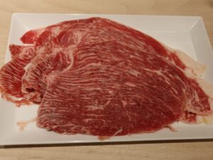 牛しゃぶしゃぶセット 牛肉 ホテルルートインGrand秩父 食・呑み処 華蔵にて