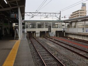 JR磐越西線 会津若松駅 1番線と2番線は行き止まりになっています