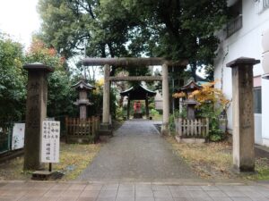 神明神社 会津若松の繁華街 国道121号線 神明通り商店街にあります