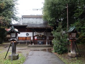 神明神社 本殿 会津若松の繁華街 国道121号線 神明通り商店街にあります