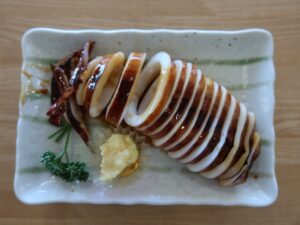 イカの丸焼き 太平洋健康センター 勿来温泉 関の湯にて