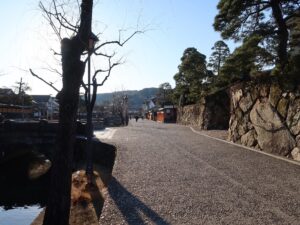 倉敷美観地区 倉敷川沿いの道 大原美術館付近