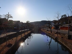 倉敷美観地区 倉敷川沿いの道 今橋から撮影