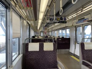 JR瀬戸大橋線 223系 車内 瀬戸大橋を渡っているところ