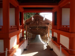 岡山 吉備津神社 南隋神門の先の回廊