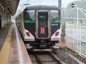JR吾妻線 E257系 特急草津・四万 前面 長野原草津口駅にて
