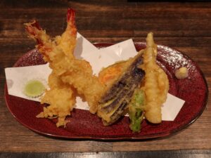 天ぷら盛り合わせ 杉戸天然温泉 雅楽の湯にて