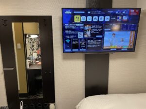 アパホテル 東新宿歌舞伎町タワー スタンダードルーム テレビと鏡