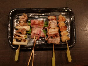 焼き鳥8本盛り合わせ 塩 京都 鳥せゑ 木屋町店にて
