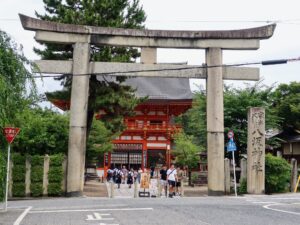 京都 八坂神社 石鳥居