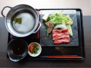 近江牛しゃぶしゃぶ 横浜みなとみらい万葉倶楽部にて