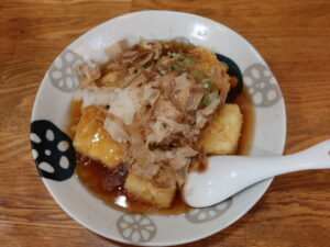 揚げ出し豆腐 クア・アンド・ホテル石和 石和健康ランドにて
